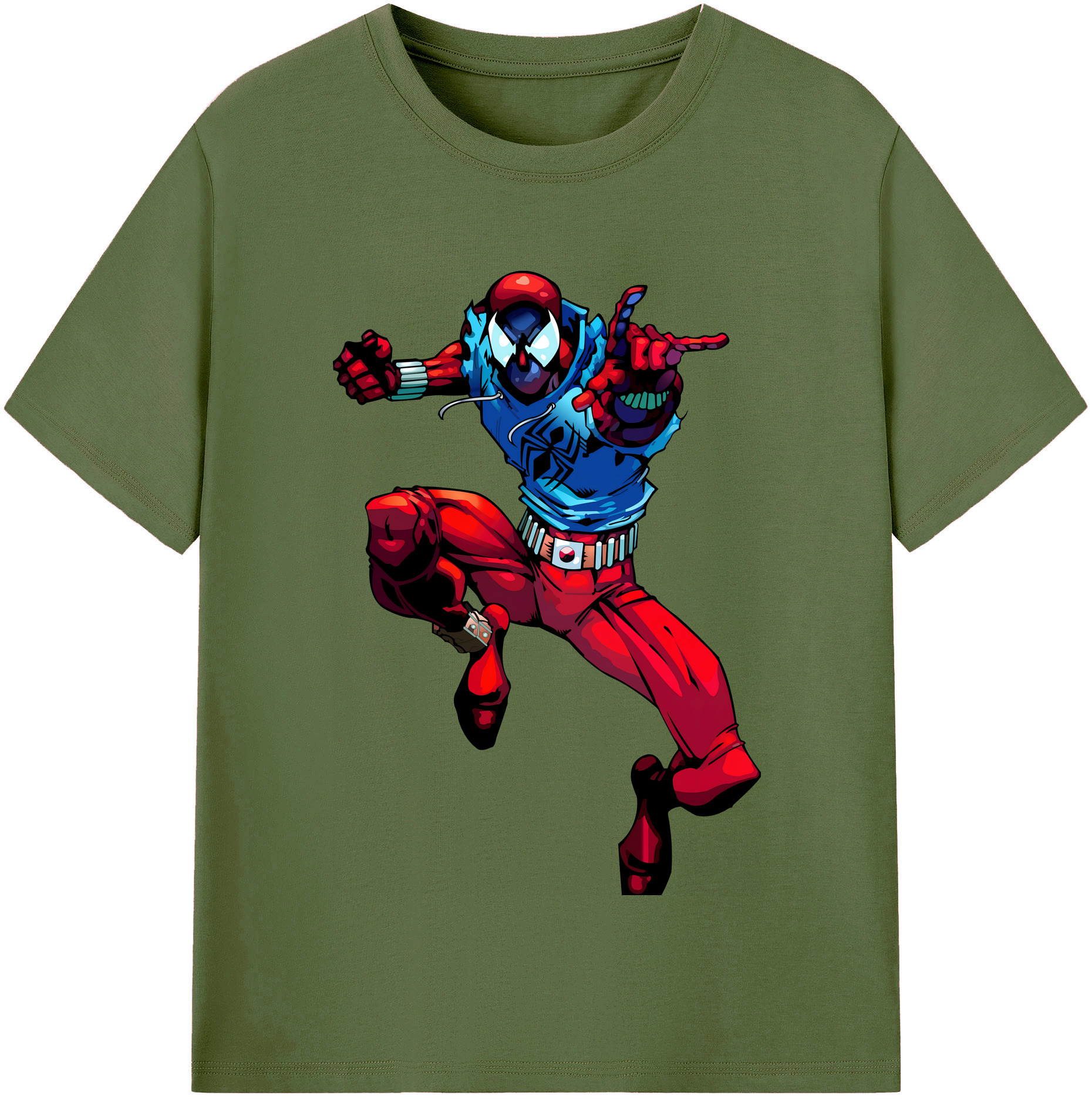 （画像用） Spider Man スパイダーマン 綿100％半袖Tシャツ（フロントプリント）